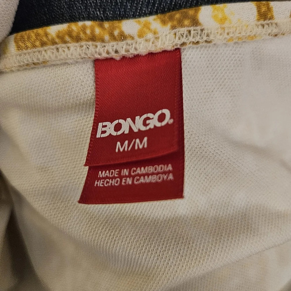 Bongo Bathing Suit Swim Top M Juniors Gold and White - Picture 7 of 8